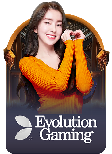cute female with evolution game provider in online gambling